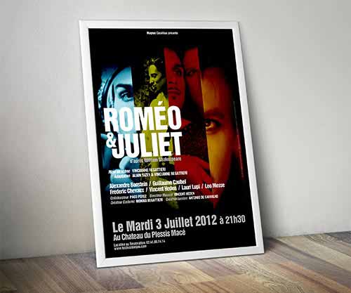 Affiche pour un spectacle musical Romeo et Juliet