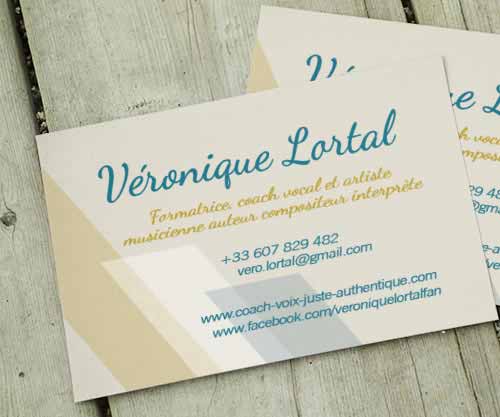 Création de carte de visite pour une coach vocale Coach vocale Véronique Lortal