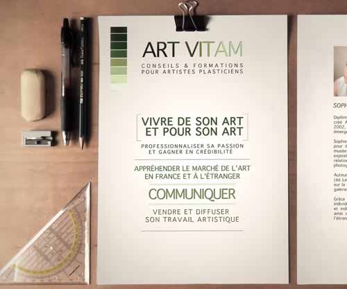 Plaquette Présentation pour Artvitam Galerie d'art