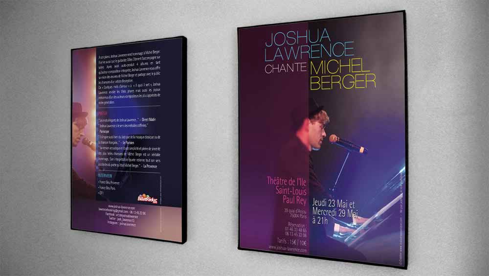 Création de Flyers Pas Cher pour Annoncer un Concert Création de flyers pour annoncer un concert Les concerts du chanteur Joshua Lawrence