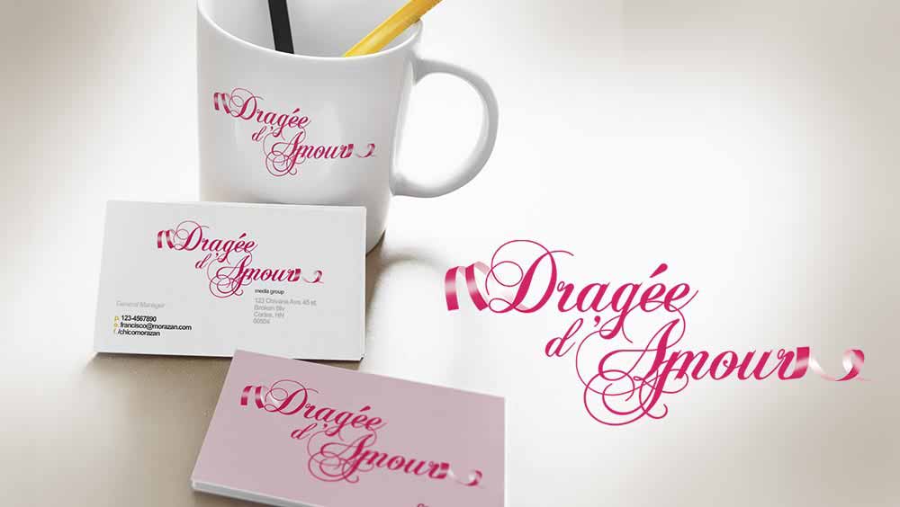 Création de logo pas cher pour une société de vente de cadeaux de mariage Création de logo pour une société de vente de cadeaux de mariage Dragée d'Amour