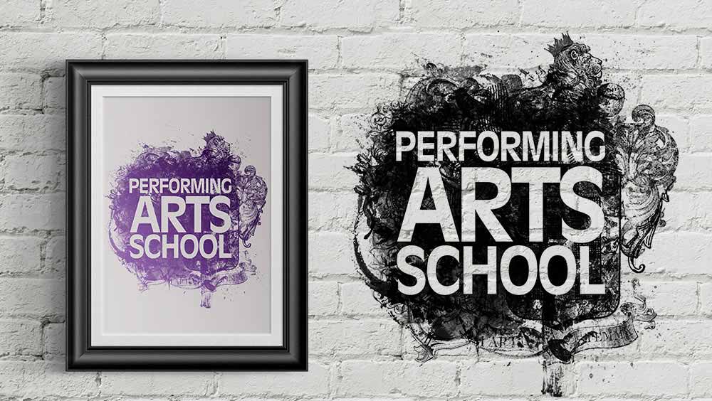 Création de logo pas cher pour une école professionnelle artistique Création de logo pour école professionnelle artistique Performing Arts School