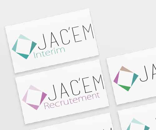 Refonte de logo pour une agence d'intérim Jac'em Interim et recrutement