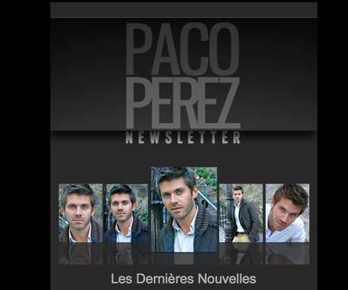 Newsletter pour un Comedien Paco Perez