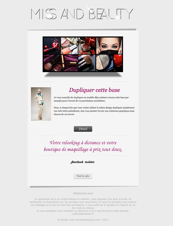 Newsletter Site E commerce Seconde version