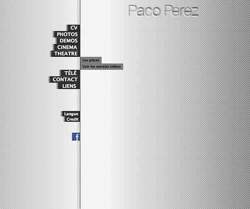 Création de site internet pour un comédien Paco Perez