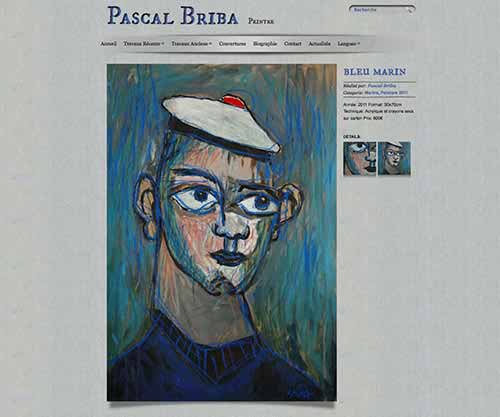 Création de site internet pas cher pour un peintre Pour l'artiste peintre Pascal Briba