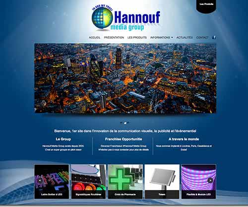 Création de site internet pas cher pour société de vente de luminaire Les luminaires Hannouf Media Group