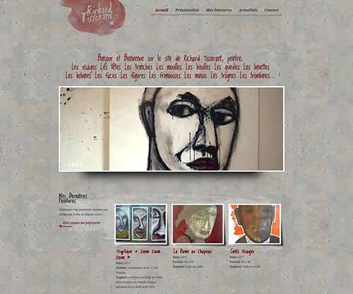 Création de site internet pas cher pour un Artiste Peintre - Création de site internet pour un artiste peintre Richard Tisserant