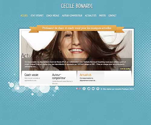 Site internet pour une Coach Vocal Cécile Bonardi