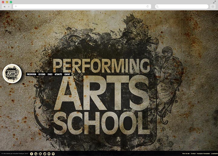 Création de Site Internet Pas Cher pour École Artistique Page d'accueil