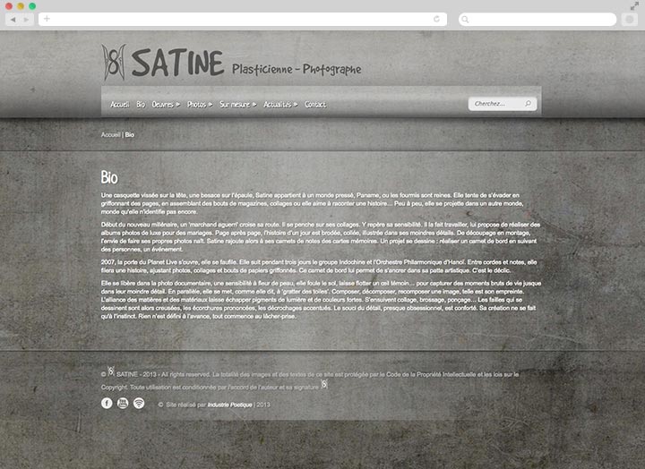Création de Site Internet Pas Cher pour Peintre et Photographe Page de présentation et biographie