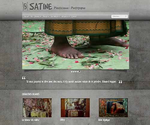 Création de site internet pour peintre et photographe Peintre et photographe Satine Recoussine