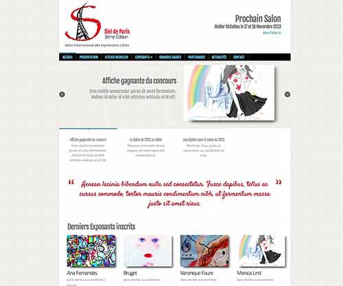 Création de Site Internet Pas Cher pour un Salon Artistique - Création de site internet pas cher pour un salon artistique SIEL de Paris