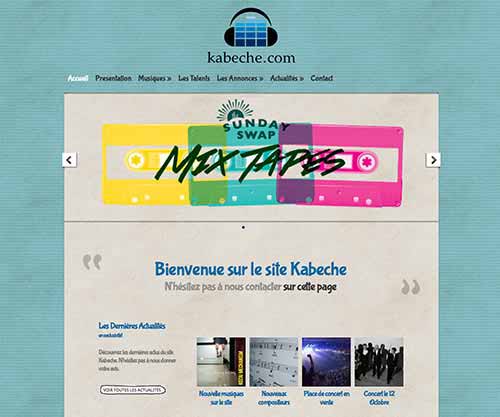 Création de site internet de vente E-Commerce de Musique Plateforme musicale Kabeche Musique