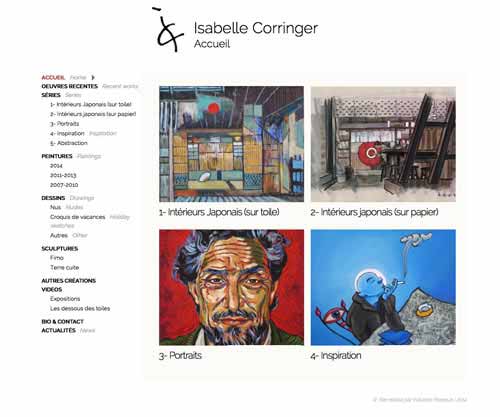 Création de site internet pour artiste peintre L'artiste peintre Isabelle Corringer