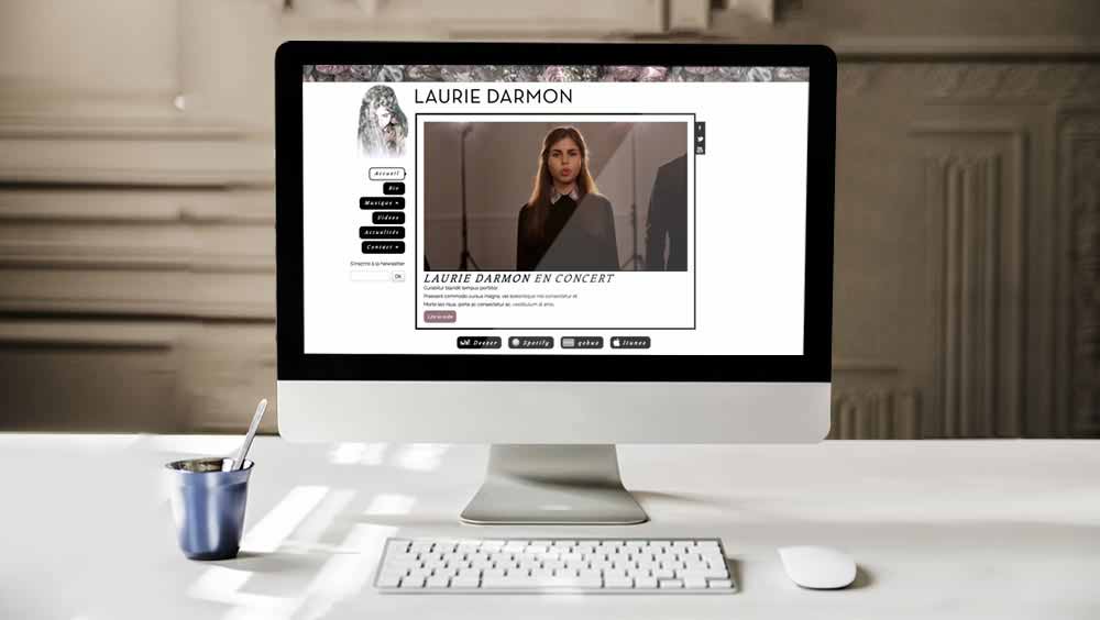 Création de Site Internet Pas Cher pour une Chanteuse Création de site internet pour une chanteuse Laurie Darmon
