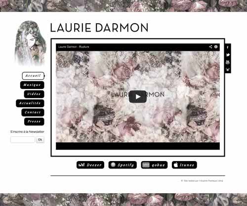 Création de site internet pour une chanteuse Laurie Darmon