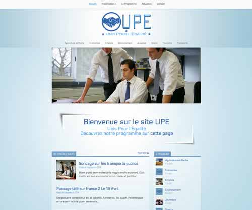 Création de site internet pour un partie politique Pour le partie politique UPE  (Union Pour l’Égalité)