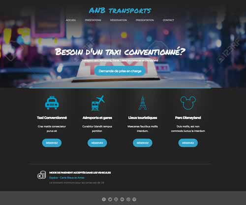Création de Site Internet Pas Cher pour un Taxi Conventionné - Site internet pour un taxi conventionné Taxi ANB Transport