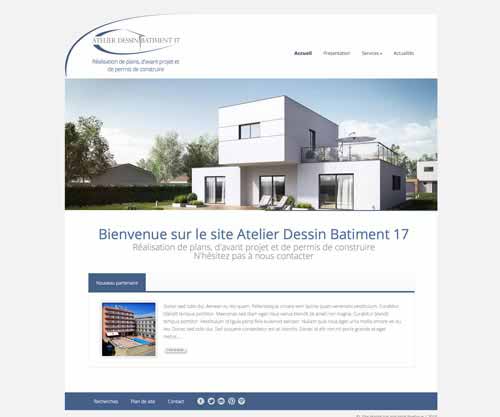 Création de site internet pour un architecte Atelier Dessin Batiment 17