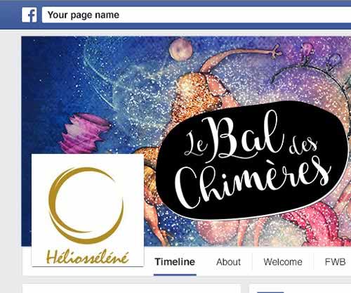 Bandeau Facebook pour un spectacle de théâtre Le Bal de Chimères