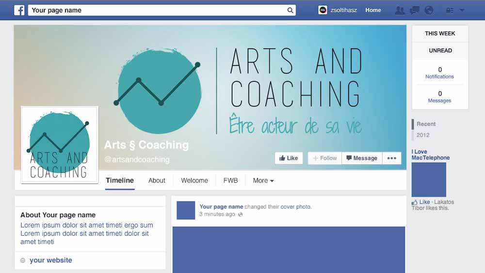 Création de Bandeau Facebook Pas Cher pour Coaching Création de bandeau facebook pas cher pour coaching Arts and Coaching
