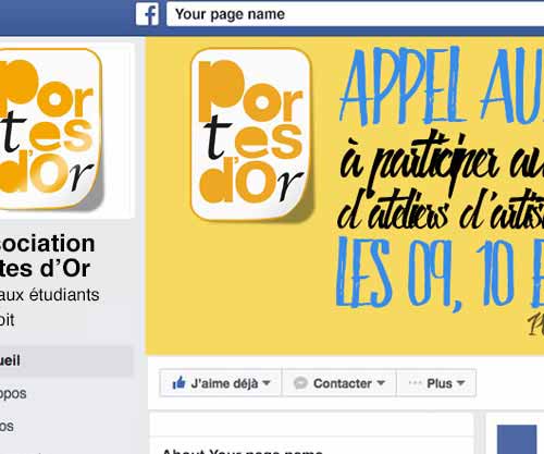 Création de Bandeau Facebook Pas Cher pour une Association d’Artiste - Création de bandeaux Facebook pour une association d'artistes Association d’artistes Portes d'Or