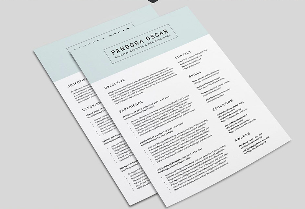 Exemples de CV en Ligne ou de CV Imprimés Exemple de CV imprimé 6