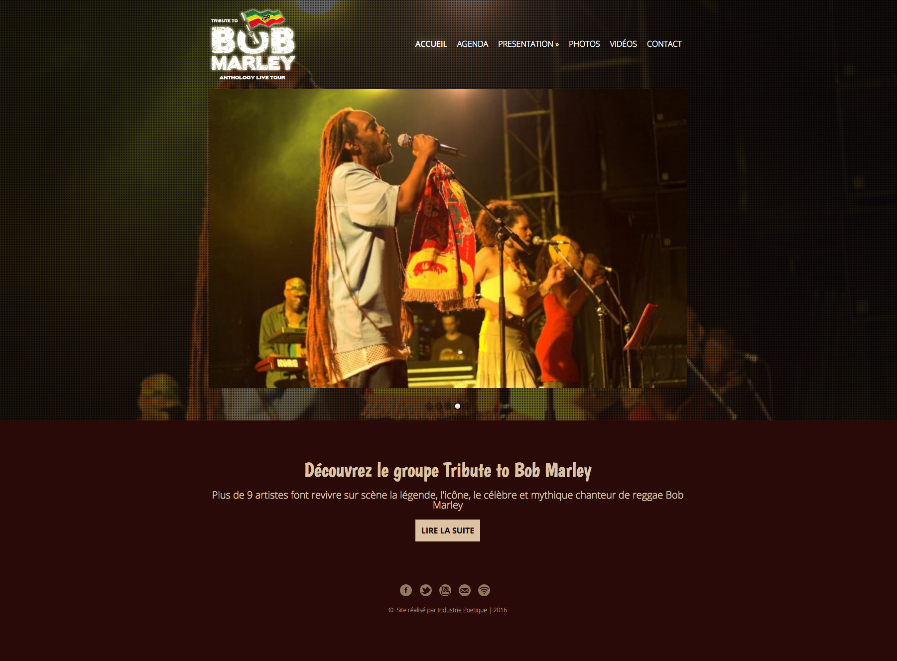 Exemples de Page d’Accueil pour Site Internet 28- Exemple de page d'accueil pour le site d'un spectacle musical