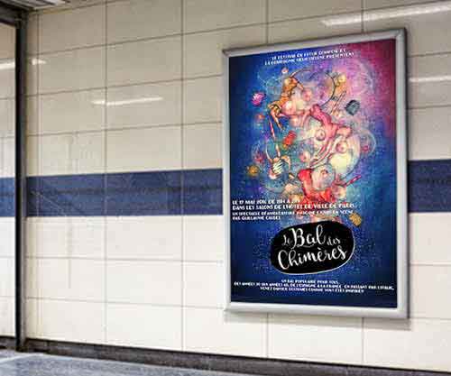 Affiche d'inauguration d'un festival Affiche pour la Mairie de Paris