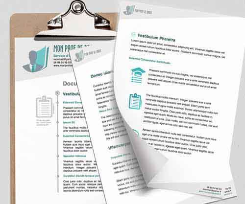 Création de support document de formation Mon Prof de Droit
