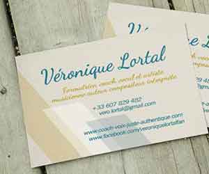 Création de carte de visite pour une coach vocale Coach vocale Véronique Lortal