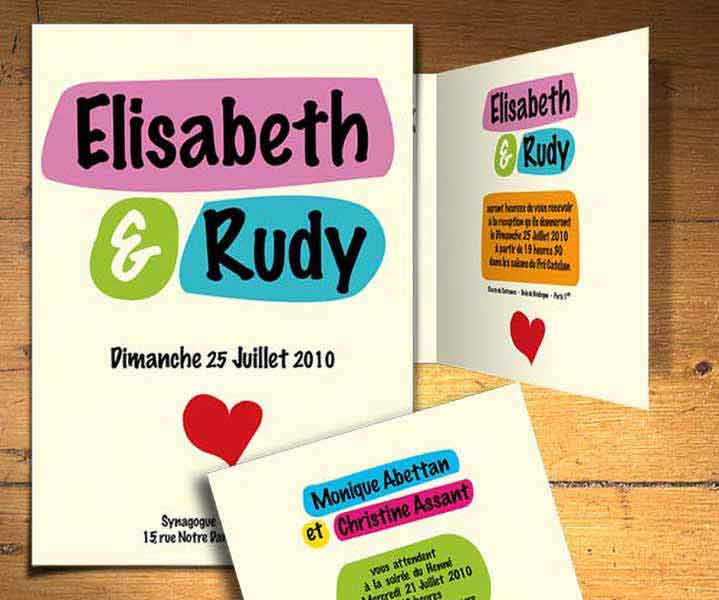 Faire part de Mariage  Pour une agence d’essentiellement