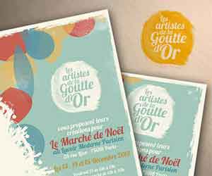 Création de Flyers Pas Cher pour un Événement Artistique - Création de Flyers pour un événement artistique Association d’artistes Portes d'Or