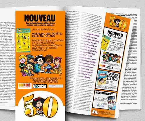 Création d'Encart publicitaire dans un magazine Publicité pour la société de production Karmafilm