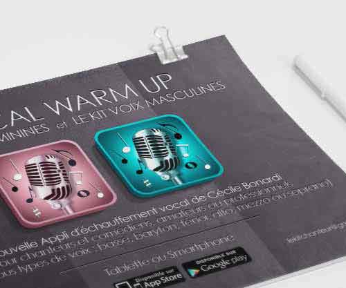 Création de flyers de présentation pour une application L'application 