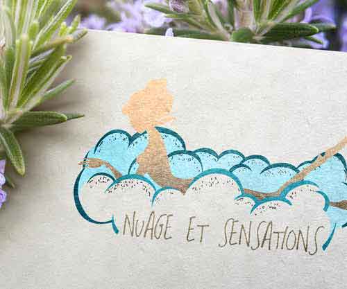 Création de logo pour un cabinet d'ASMR Cabinet thérapeute Nuage et Sensations