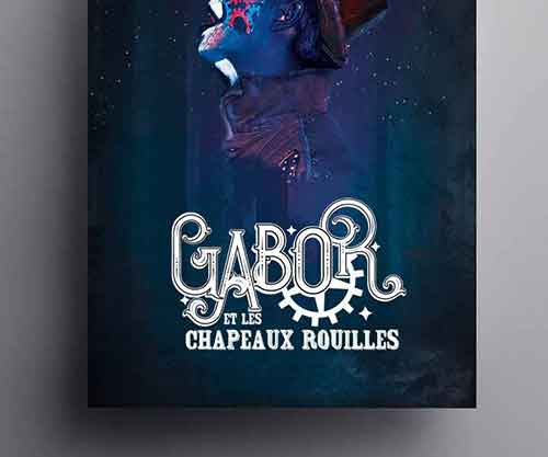 Création de Logo Pas Cher pour un Spectacle Musical - Création de logo pour un spectacle musical Gabor et les chapeaux rouillés