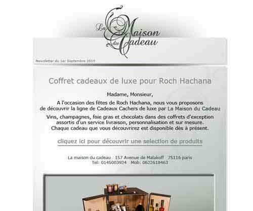 Newsletter Maison du cadeau Vente de cadeaux pour entreprises