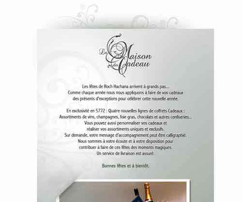 Newsletter Maison du cadeau Société de vente de cadeaux