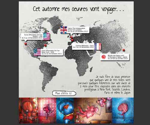 Newsletter pour un peintre Jeremie Baldocchi