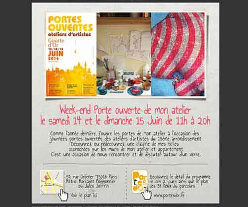Création d'une Newsletter pour un artiste peintre Jeremie Baldocchi