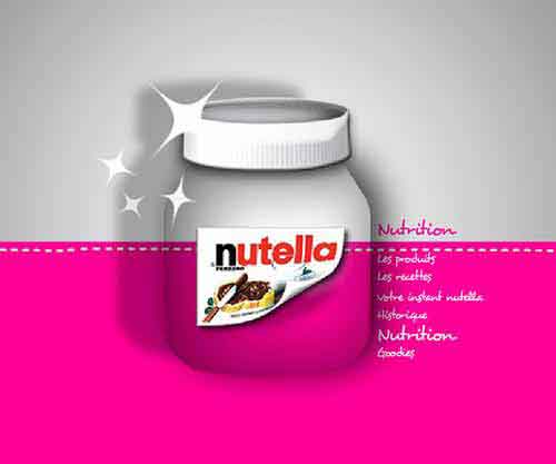 Projet site Nutella Projet de site non terminé pour participer à un concours
