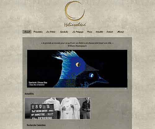 Création de site internet pour une Compagnie de Théatre Compagnie de Théatre Héliosséléné