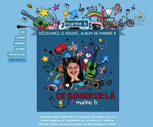 Création de site internet pour une Chanteuse Marine B