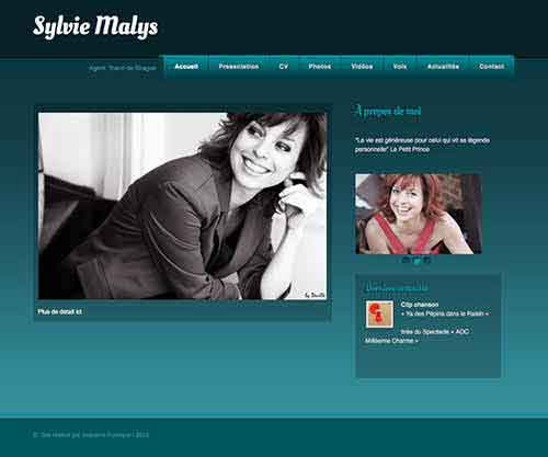 Site pour une Comédienne Sylvie Malys