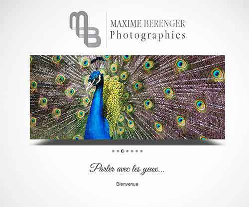Création de site internet pour un photographe Maxime Berenger