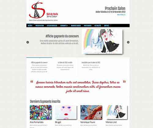 Création de site internet pas cher pour un salon artistique SIEL de Paris