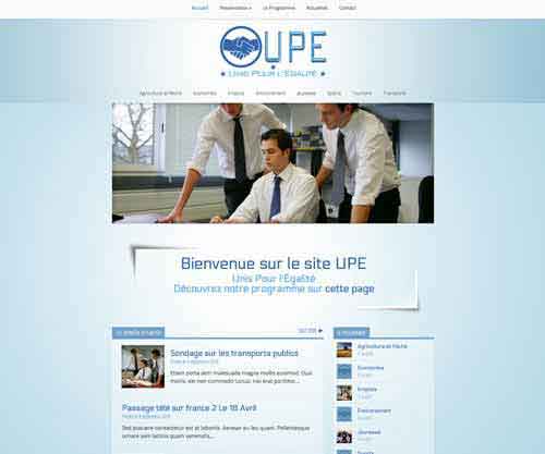 Création de site internet pour un partie politique Pour le partie politique UPE  (Union Pour l’Égalité)